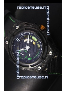 Linde Werdelin Spidolite II Swiss Replica Watch in Green Forged Carbon Case