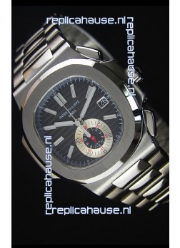 Patek Philippe Nautilus 5980 Chronograph Steel Case in Black Dial - 1:1 Mirror Replica