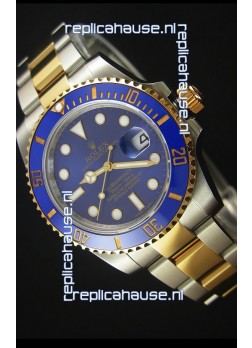 Rolex Submariner 16613 Two Tone Ceramic Bezel Swiss Replica 1:1 Watch with Swiss 3135 Movement 