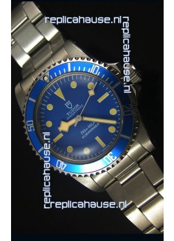Tudor Oyster Prince Vintage 200M Blue Dial Dot Markers Swiss 1:1 Mirror Replica Watch 