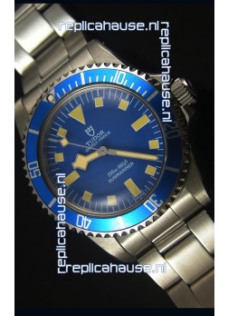 Tudor Oyster Prince Vintage 200M Blue Dial Squre Markers Swiss 1:1 Mirror Replica Watch 