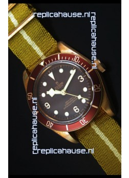 Tudor Heritage Bay Bronze Swiss Replica Watch with NATO Strap 