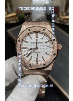 Audemars Piguet Royal Oak 37MM Frosted Casing Watch in 3120 Movement - 1:1 Mirror Replica