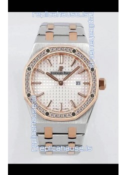 Audemars Piguet Royal Oak 33MM Two Tone Casing White Dial 1:1 Mirror Replica Watch