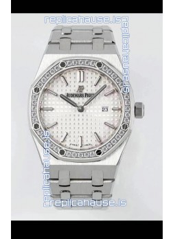 Audemars Piguet Royal Oak 33MM 904L White Black Dial 1:1 Mirror Replica Watch