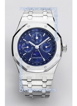 Audemars Piguet Royal Oak Perpetual Calendar Swiss Replica 904L Steel - Blue Dial 