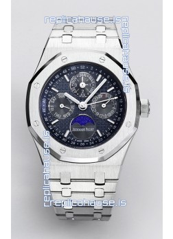 Audemars Piguet Royal Oak Perpetual Calendar Swiss Replica 904L Steel - Navy Blue Dial 