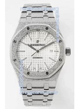 Audemars Piguet Royal Oak 15410BC 41MM White Dial 904L Steel CALIBRE 3120 Movement 1:1 Mirror Replica