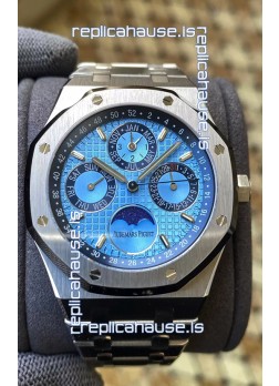 Audemars Piguet Royal Oak Perpetual Calendar Swiss Replica 904L Steel in Blue Dial