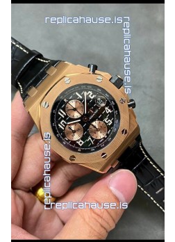 Audemars Piguet Royal Oak Offshore Black Dial Chronograph 1:1 Mirror Replica Watch - 904L Steel