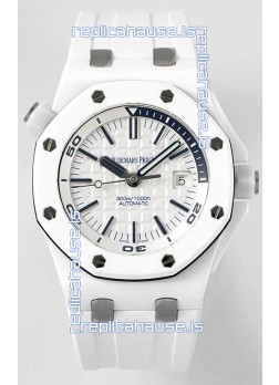 Audemars Piguet Royal Oak Offshore Ceramic 1:1 Ultimate Swiss Replica Watch White Dial Cal.3102 Movement