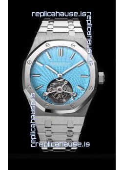 Audemars Piguet Royal Oak Tourbillon 41mm in 904L Casing - Tiffany Blue Tapisserie Dial 1:1 Ultimate Replica