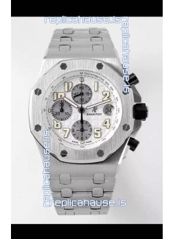 Audemars Piguet Royal Oak Offshore White Dial Chronograph 1:1 Mirror Replica Watch - 904L Steel