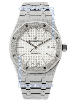 Audemars Piguet Royal Oak Frosted 37MM Self-Winding White Dial 1:1 Mirror Replica Watch
