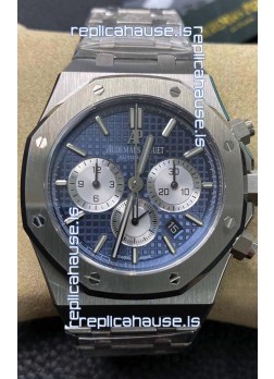 Audemars Piguet Royal Oak Chronograph Blue Dial Steel Strap Swiss Replica Watch