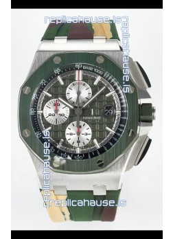Audemars Piguet Royal Oak Offshore Chronograph Green Dial 1:1 Super Clone Replica Watch - 904L Steel