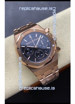 Audemars Piguet Royal Oak 50th Anniversary Super Clone - Rose Gold Casing Blue Dial in 41MM
