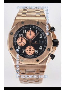 Audemars Piguet Royal Oak Offshore Rose Gold Half BRICK Dial 1:1 Super Clone Replica Watch - 904L Steel