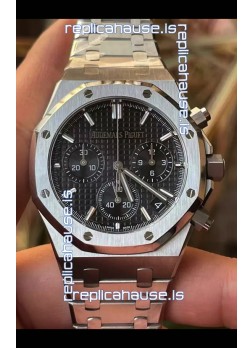 Audemars Piguet Royal Oak Chronograph 1:1 Mirror Replica - 904L Steel in Black Dial 41MM