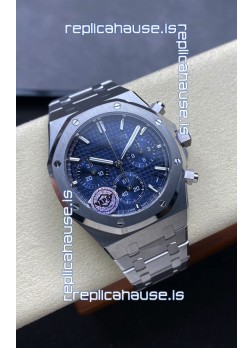 Audemars Piguet Royal Oak Chronograph 1:1 Mirror Replica - 904L Steel in Blue Dial 41MM