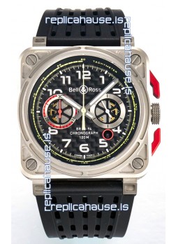 Bell & Ross BR03-94 Titanium Case Carbon Dial Chronograph 1:1 Mirror Replica Watch