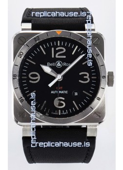 Bell & Ross BR03-93 GMT Edition Black Dial 1:1 Mirror Replica Watch 