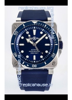 Bell & Ross BR03-92 Diver Stainless Steel - Blue Dial Swiss Replica Watch 1:1 Mirror Replica