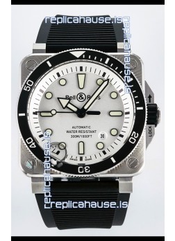 Bell & Ross BR03-92 Diver Stainless Steel - White Dial Swiss Replica Watch 1:1 Mirror Replica