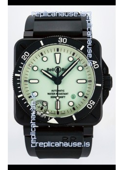 Bell & Ross BR03-92 Divers Edition PVD Coated 1:1 Mirror Replica Green Dial