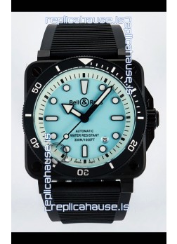 Bell & Ross BR03-92 Divers Edition PVD Coated 1:1 Mirror Replica Pale Blue Dial