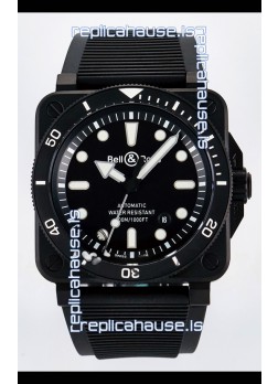 Bell & Ross BR03-92 Divers Edition PVD Coated 1:1 Mirror Replica Black Dial