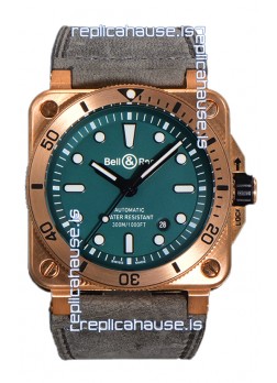 Bell & Ross BR03-92 Diver Green Dial Bronze Casing Swiss Replica Watch 1:1 Mirror Replica