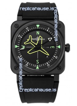 Bell and Ross BR03 Gyrocompass PVD Coated Swiss Replica Watch 41MM