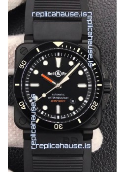 Bell & Ross BR03-92 Diver DLC Coated Black Dial Swiss Replica Watch 1:1 Mirror Replica