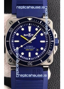 Bell & Ross BR03-92 Diver Stainless Steel Blue Dial Swiss Replica Watch 1:1 Mirror Replica