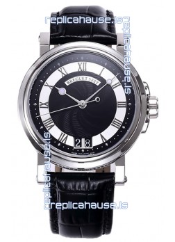 Breguet Marine Automatic Big Date 5817 Stainless Steel Watch with in Black Dial 