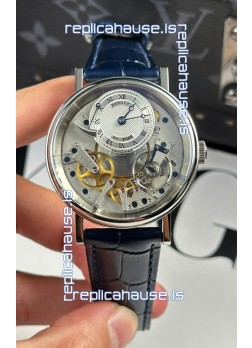Breguet Tradition 7057BR/R9/9W6 Steel Casing Single Tourbillon Swiss Replica Blue Strap Watch
