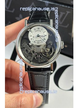 Breguet Tradition 7057BR/R9/9W6 Steel Casing Single Tourbillon Swiss Replica Blue Strap Watch