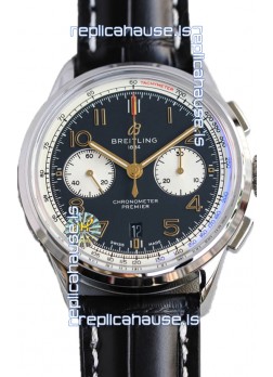 Breitling Premier B01 Chronograph 42 Edition Steel Casing Blue Dial - 1:1 Mirror Replica Watch