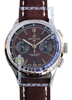 Breitling Premier B01 Chronograph 42 Edition Steel Casing Centenary Brown Dial - 1:1 Mirror Replica Watch