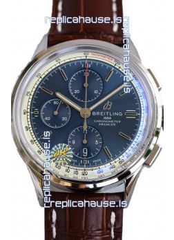 Breitling Premier B01 Chronograph 42 Edition Steel Casing Blue Dial - 1:1 Mirror Replica Watch