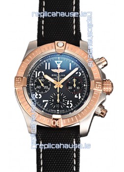 Breitling Avenger Chronograph 45 Two Tone Black Dial 1:1 Mirror Swiss Replica Watch 