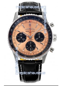 Breitling Navitimer B01 Chronograph 43 Copper Dial - 904L Steel Casing 1:1 Mirror Swiss Replica