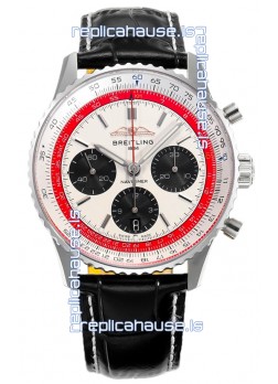 Breitling Navitimer B01 Boeing 747 Chronograph 43 White Dial - 904L Steel Casing 1:1 Mirror Swiss Replica