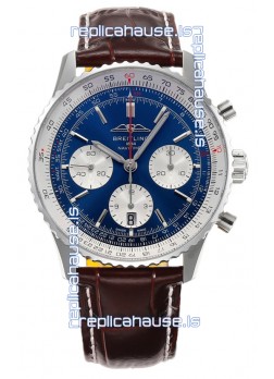 Breitling Navitimer B01 Chronograph 43 Blue Dial - 904L Steel Casing 1:1 Mirror Swiss Replica