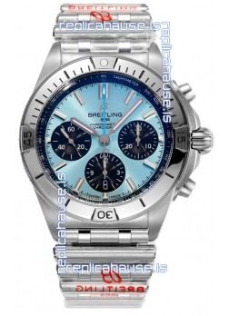 Breitling Chronomat B01 42 Edition Swiss 904L Steel Casing Light Blue Dial 1:1 Mirror Replica Watch