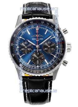 Breitling Navitimer B01 Chronograph 43 Blue Dial - 904L Steel Casing 1:1 Mirror Swiss Replica
