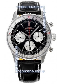 Breitling Navitimer B01 Chronograph 43 Black Dial - 904L Steel Casing 1:1 Mirror Swiss Replica
