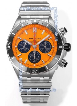 Breitling Chronomat B01 42 Edition Swiss 904L Steel Casing Pale Yellow Dial 1:1 Mirror Replica Watch