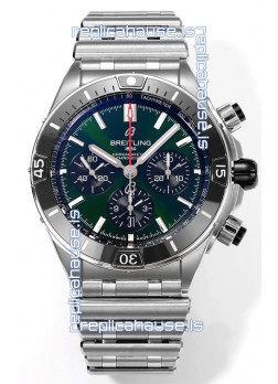 Breitling Chronomat B01 42 Edition Swiss 904L Steel Casing Green Dial 1:1 Mirror Replica Watch